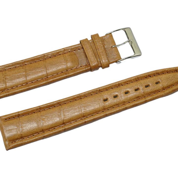 20 mm guldfarvet aviator urrem i alligatorlæder for engroshandel hos BRACELETS MONTRE ACH