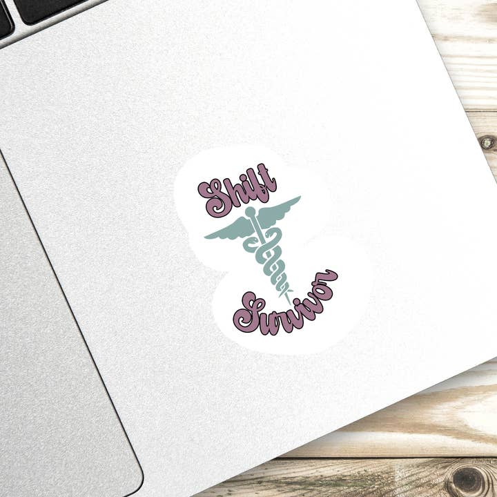 Sticker Shift Survivor Gezondheidszorg voor wholesale door Full Moon Arts & More