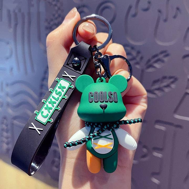 KiddieKickz – wholesale Keychain – Child – Bow Bear PVC Soft Keychain Cute Keychain14