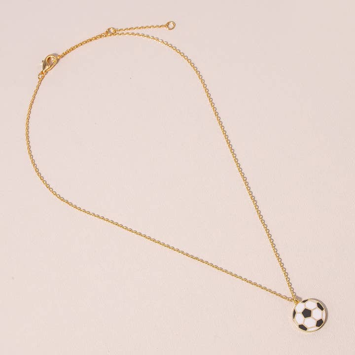 Kids Soccer Charm Necklace Kids Necklace - Kids Gold Hypoall for wholesale on Faire