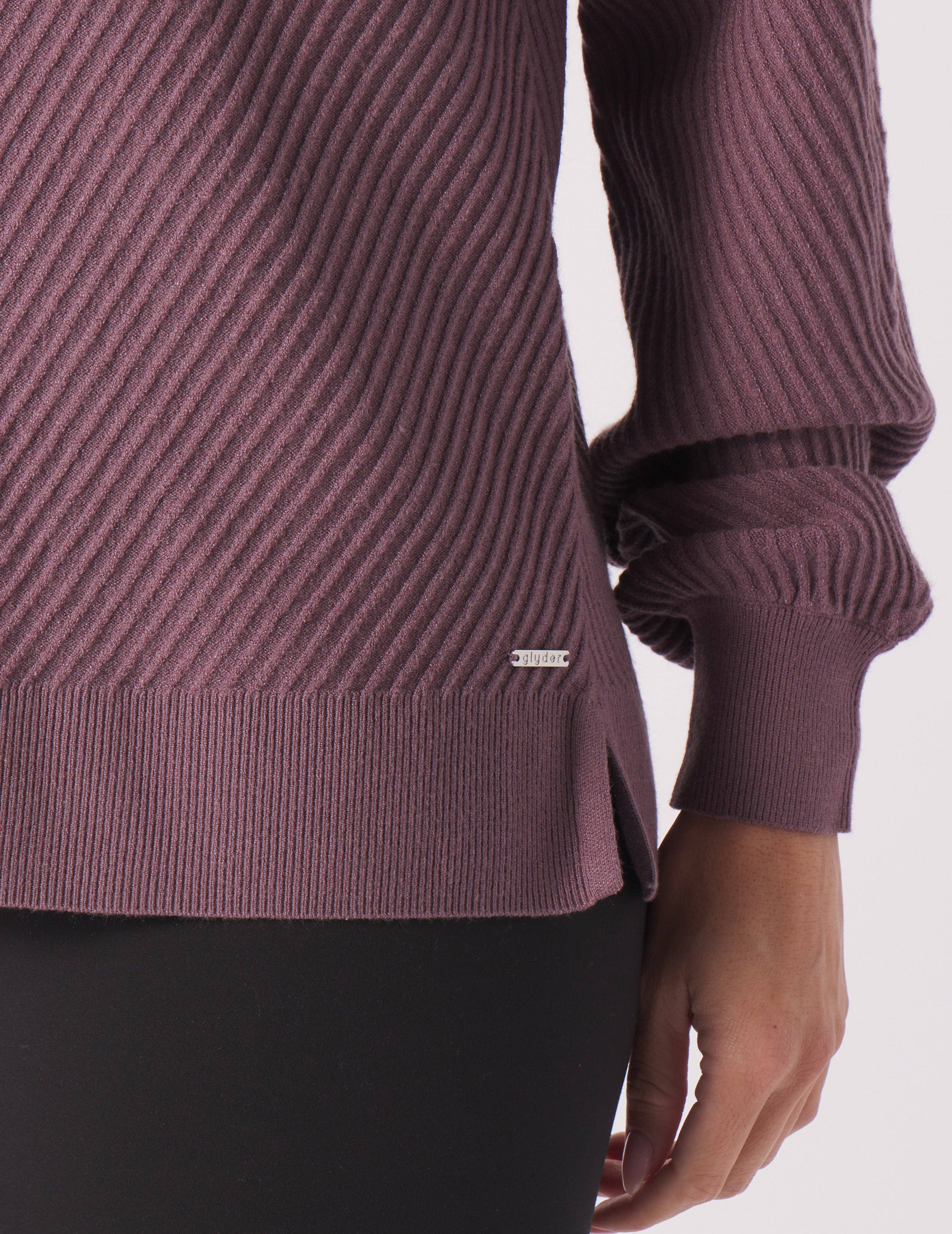 Luxury Rib Sweater: Berry Wine for wholesale on Faire3