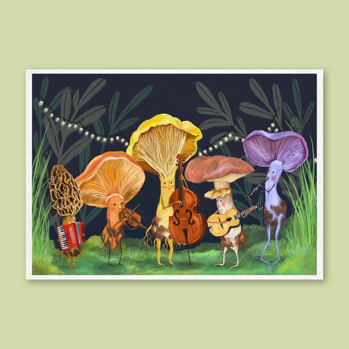 Kunsttryk - Svampeband for engroshandel hos Anna Seed Art