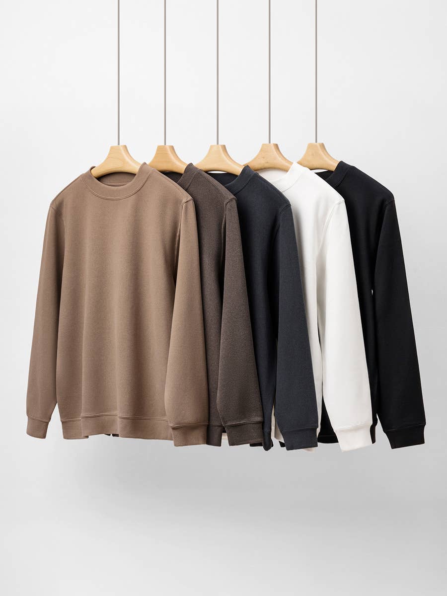 Rosa Clothing - Wholesale T-Shirt - Women's - Basic Loose casual crewneck t-shirt long sleeve Sweatshirt5