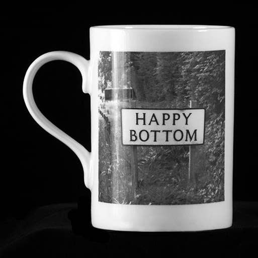Happy Bottom - Fine Bone China Mug for wholesale by Lesser Spotted Images Ltd