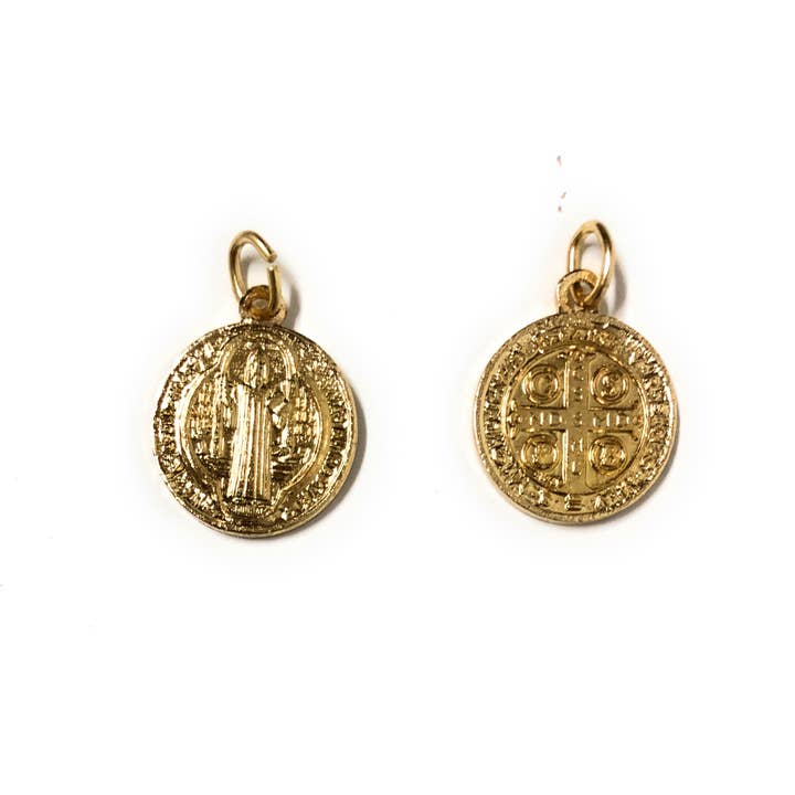 Costa Articoli Religiosi - Wholesale Individual charm/pendant - San Benedetto gold medal 1,8 cm.