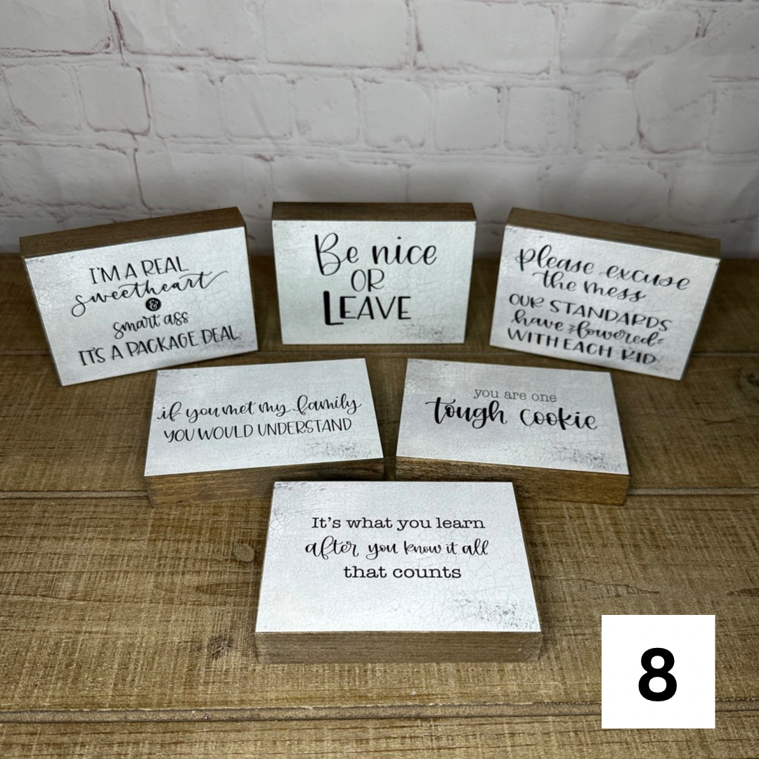 Buckeye Craft Co. – Objeto de mesa decorativo por atacado – Conjunto de 6 Blocos Diários 4