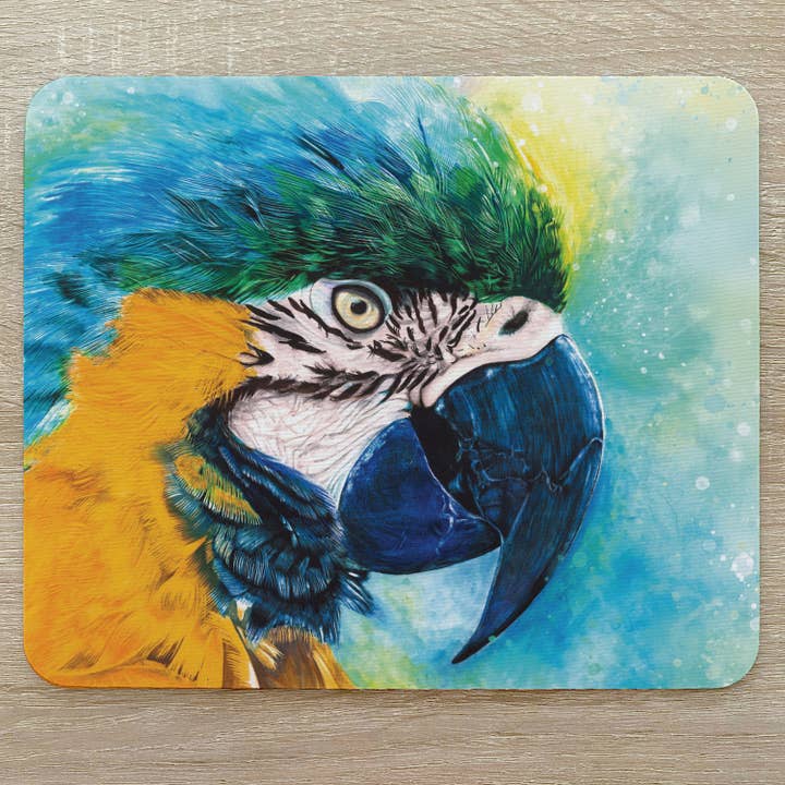 Sue Findlay Designs - Wholesale Mousepad/trackpad - Macaw Mouse Pad