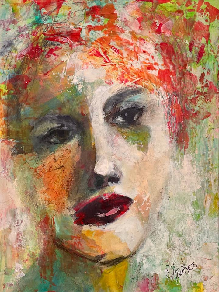 Vintage Face 6 for wholesale by Cindy Hawkes Art