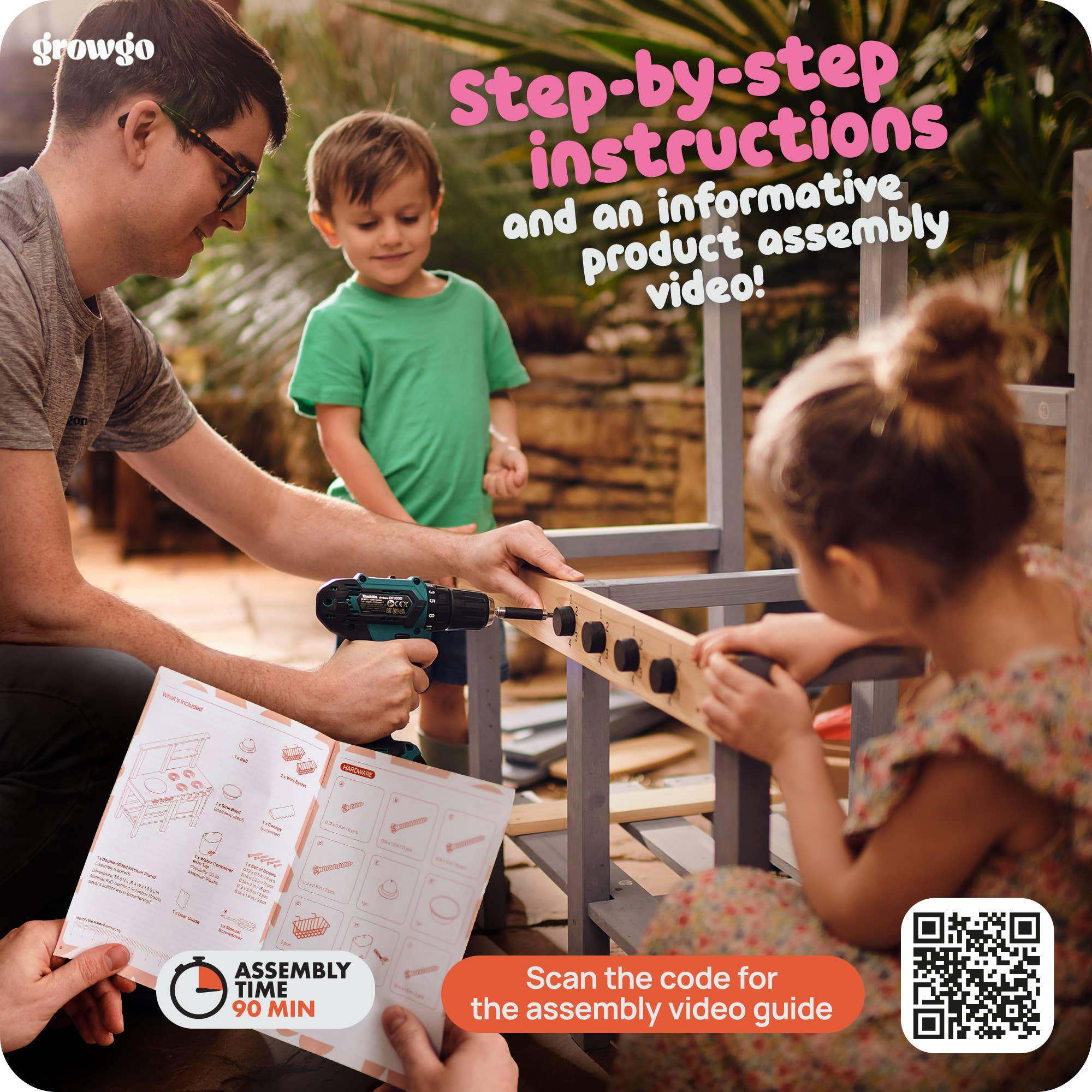 GROWGO - Wholesale Toy Set - Kids - GROWGO 2 in 1 Mud Kitchen for Kids Outdoor and Grocery Store6