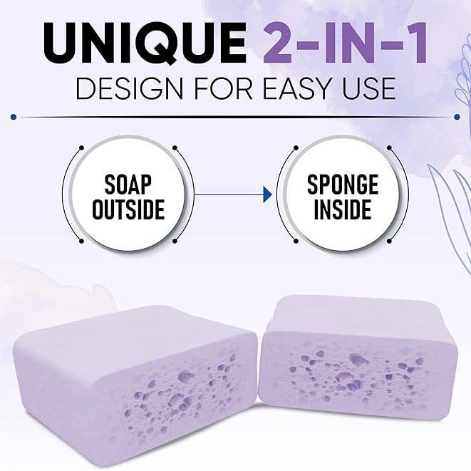 Innovarix - Wholesale Bar Soap - Soap Sponge Variety 6 Pack - Shower Scrubber