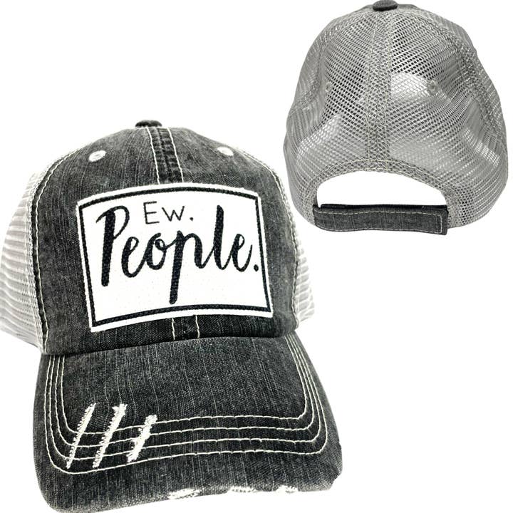 dkhandmade - Wholesale Trucker Hat - Unisex - EW PEOPLE BALL CAP | UNISEX HAT | DISTRESSED1