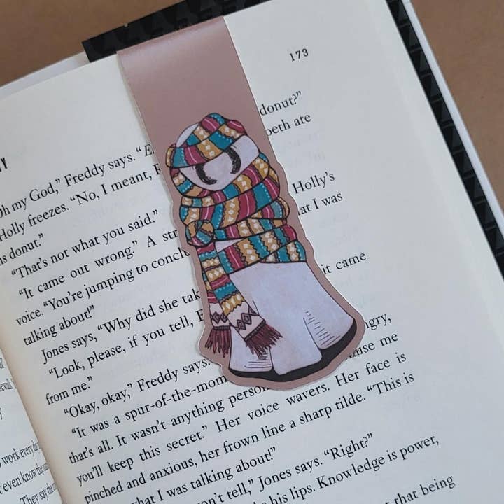 Magnetic Bookmark--Swoopy Ghost Excessively Scarfed for wholesale by LostInWonderArt