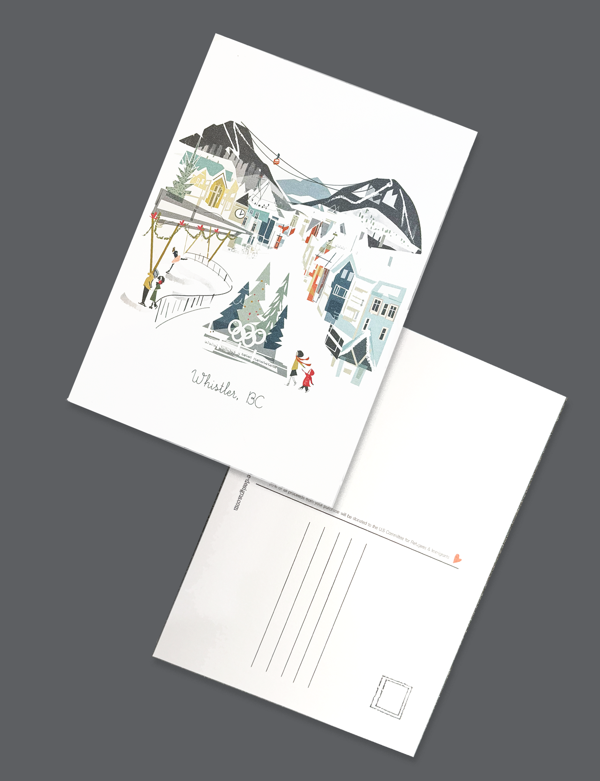 Albie Designs - Wholesale Postcard - Whistler Postcard 5x72