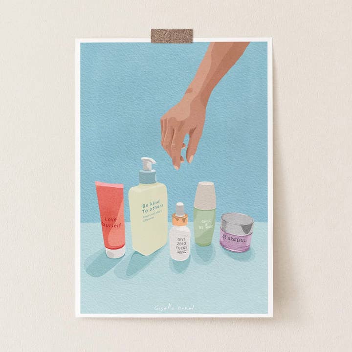 Giselle Dekel - Wholesale Art Print - Skin Care Routine
