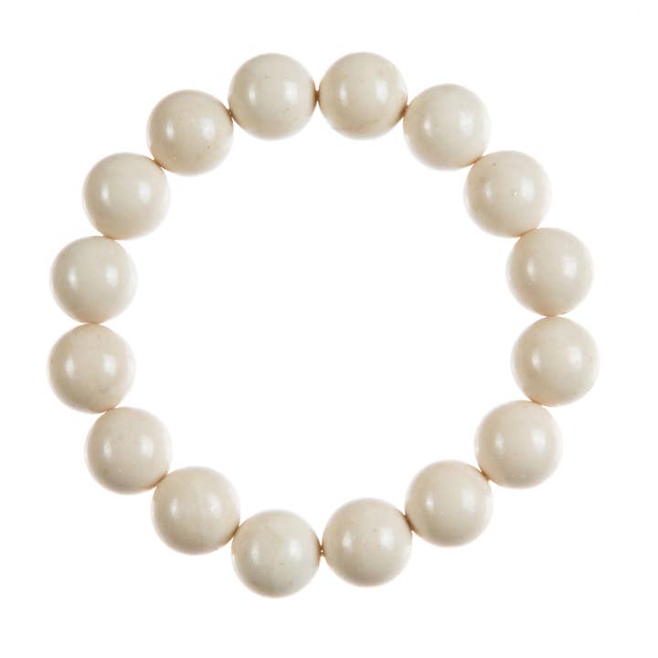 Ole - Wholesale Beaded Bracelet - Fossil Stone Bead Bracelet B1997