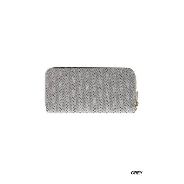 Vanilla Monkey - Wholesale Wallet - Women's - Vegan Leather Woven Weave Long Wallet