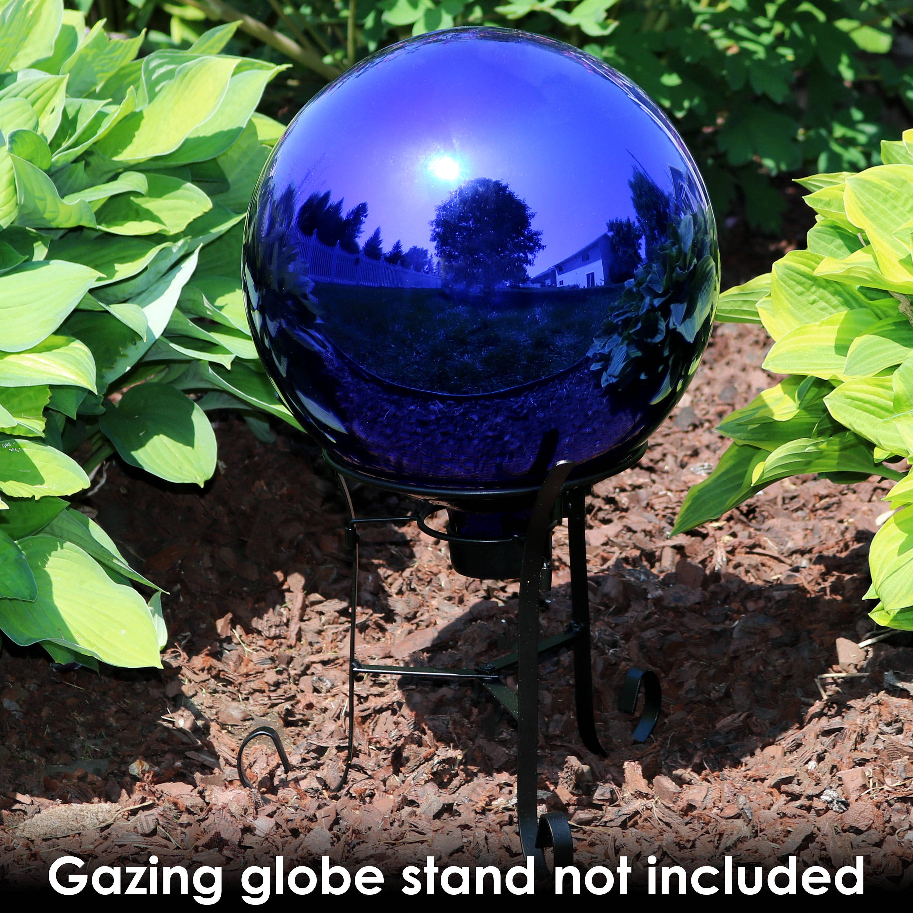 Sunnydaze Decor - Wholesale Outdoor Ornament/Decor - Blue Mirrored Surface Gazing Globe - 10 in7
