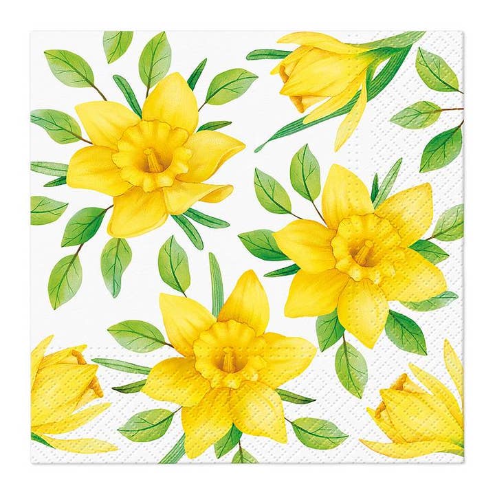 Small Daffodils in Bloom Napkins-20pk for wholesale by Abbott
