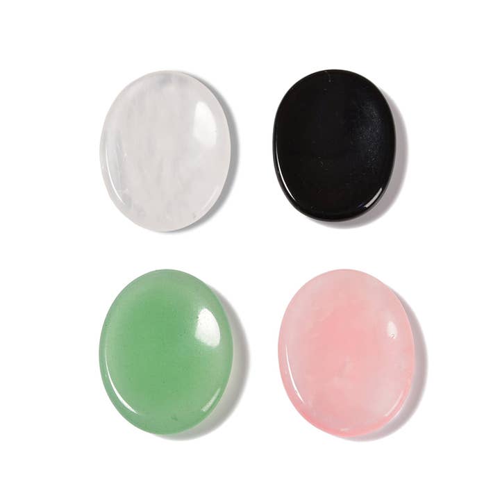 CRCBEADS - Wholesale Spiritual stone/crystal - Natural Gemstone Crystal Healing Thumb Worry Stones Size 35x45mm Sold by Piece4