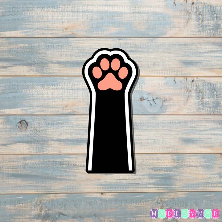 Black Cat Paw Sticker |Sticker or Magnet for wholesale by Handmade by Marlayna