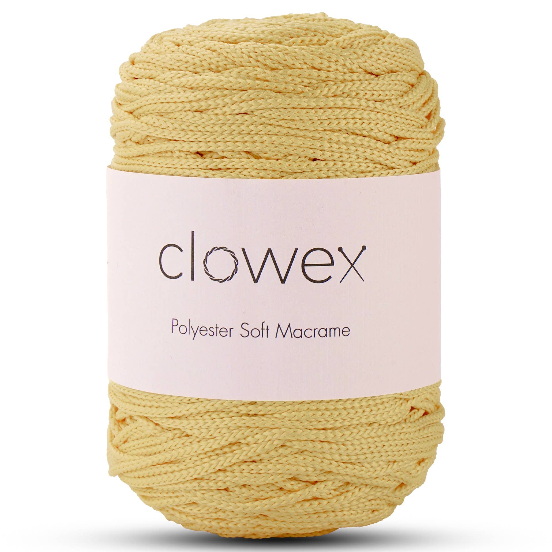 Clowex Textile LLC - Vente Fils à tricoter - Corde Macramé Douce en Polyester 2,5 mm, Fil de Corde Tressé Coloré18