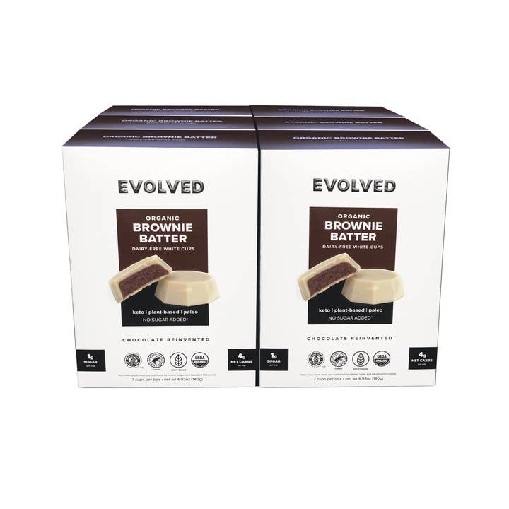 Brownie Batter Cups - Case of 6 Boxes for wholesale by EVOLVED Chocolate