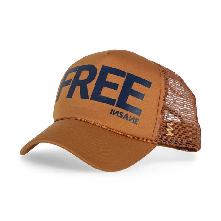 BONÉ CAMEL FREE TRUCKER CAMEL E MARINHO por atacado de INSANE