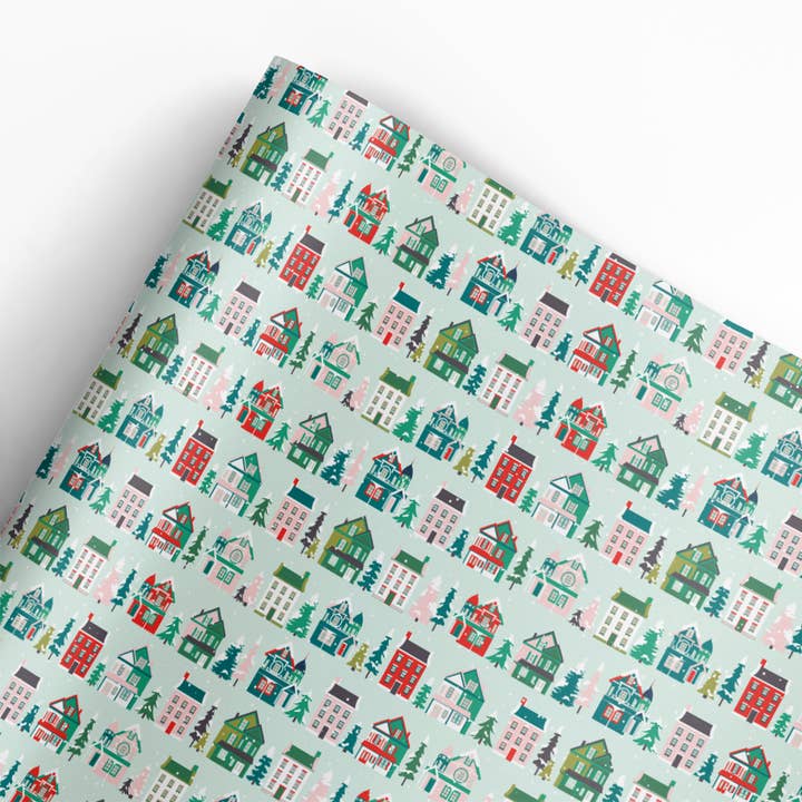 VENDA Papel de Embrulho de Casas de Inverno (3 folhas/rolo) por atacado de REVEL & Co.