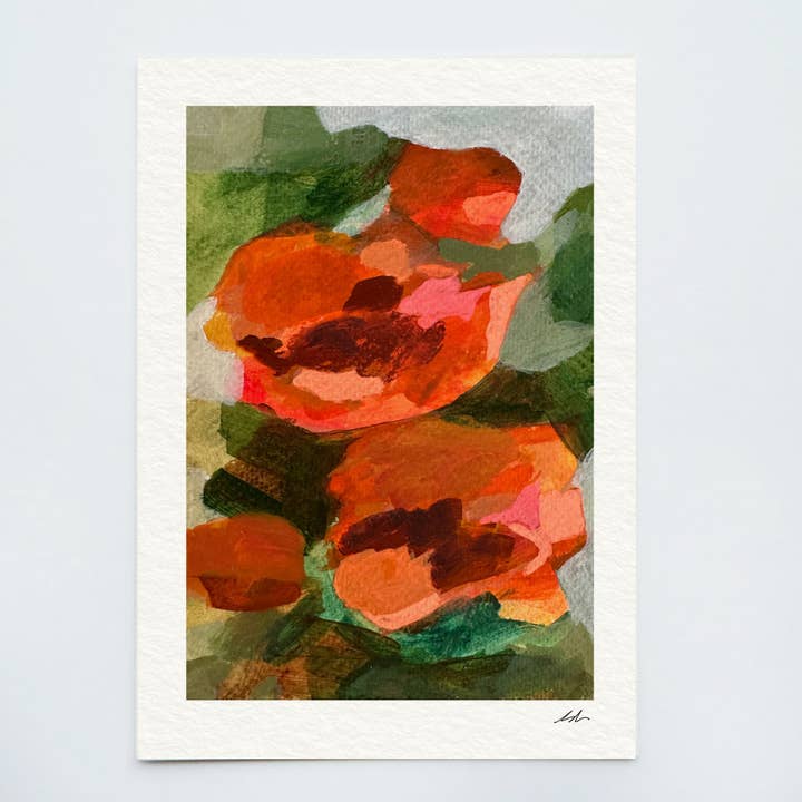 Marigold Print - Contemporary Abstract Flora Paintings for wholesale by Michele Renee Atelier