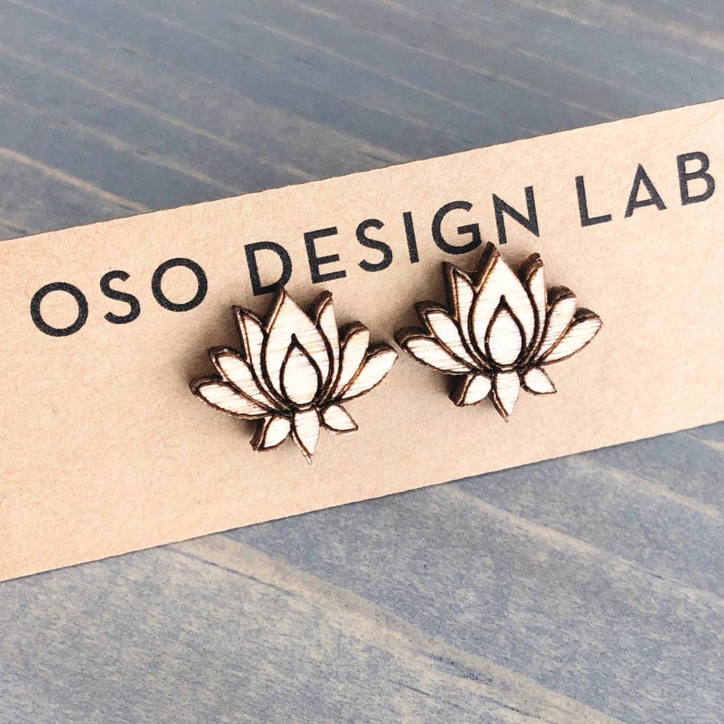 O.S.O. Design Lab - Wholesale Stud/Post Earrings - Lotus Stud Earrings2