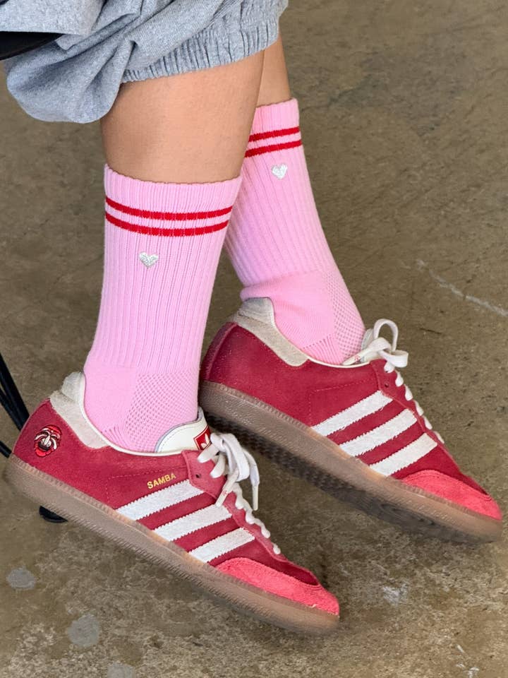 Embroidered Boyfriend Socks (wholesale) for wholesale by Le Bon Shoppe