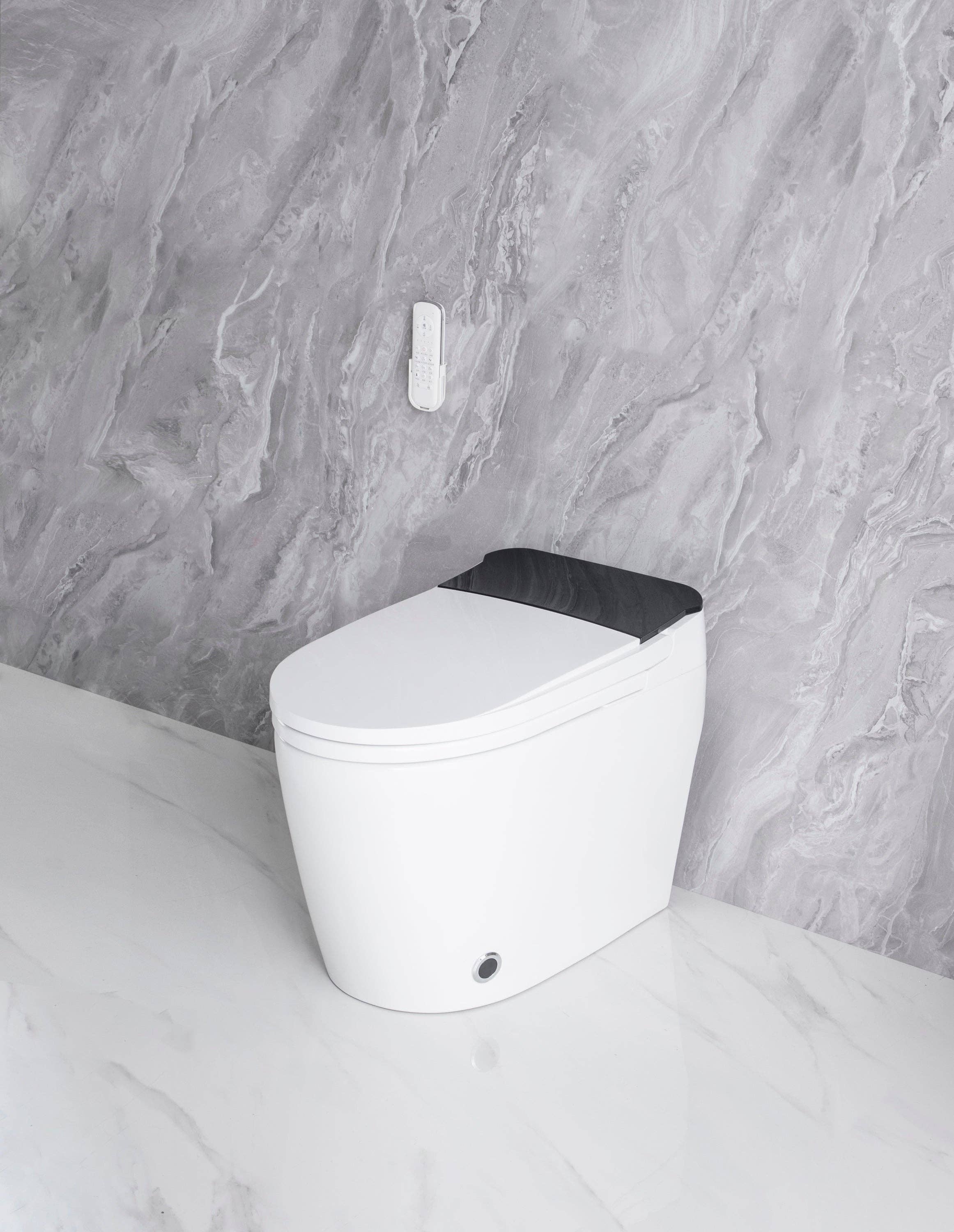 39F Inc. - Wholesale Toilet Paper Holder - White Elongated Smart Toilet with Heated Bidet Seat 13