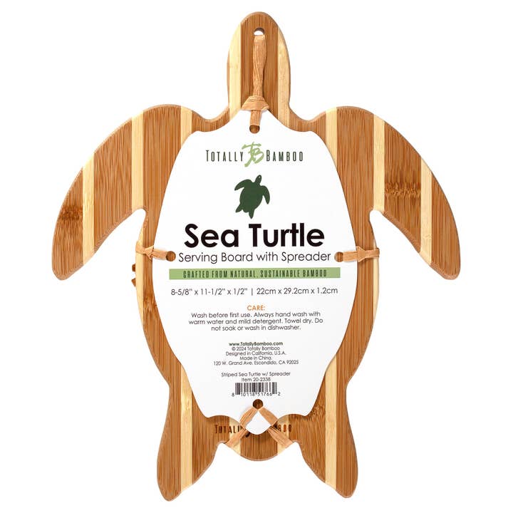 Totally Bamboo - Wholesale Cheese Board - Sea Turtle Shaped Charcuterie Board & Cheese Spreader Set5