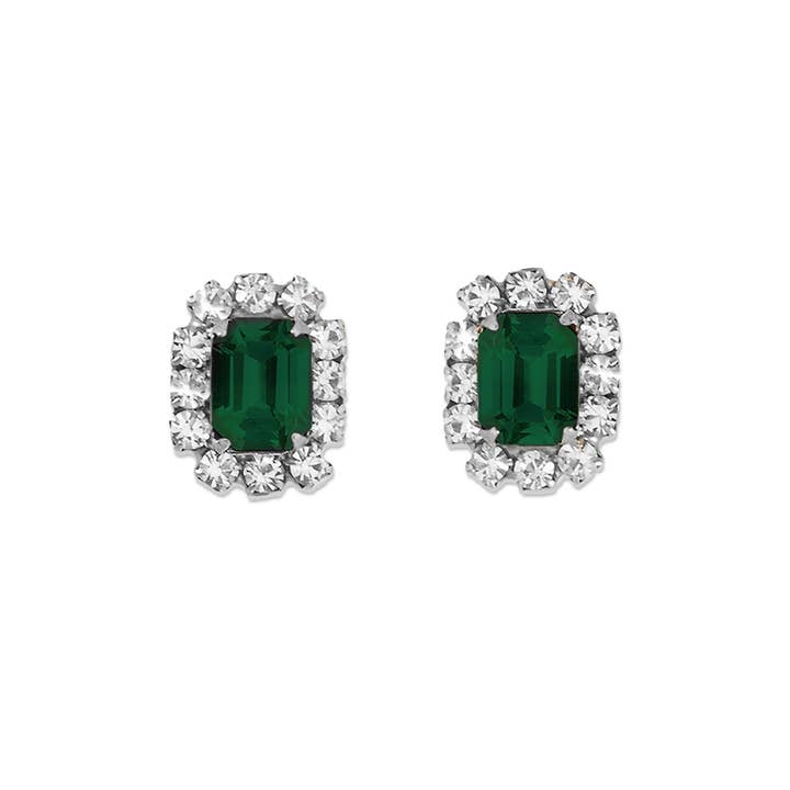 Tati Studs in Emerald for wholesale on Faire1