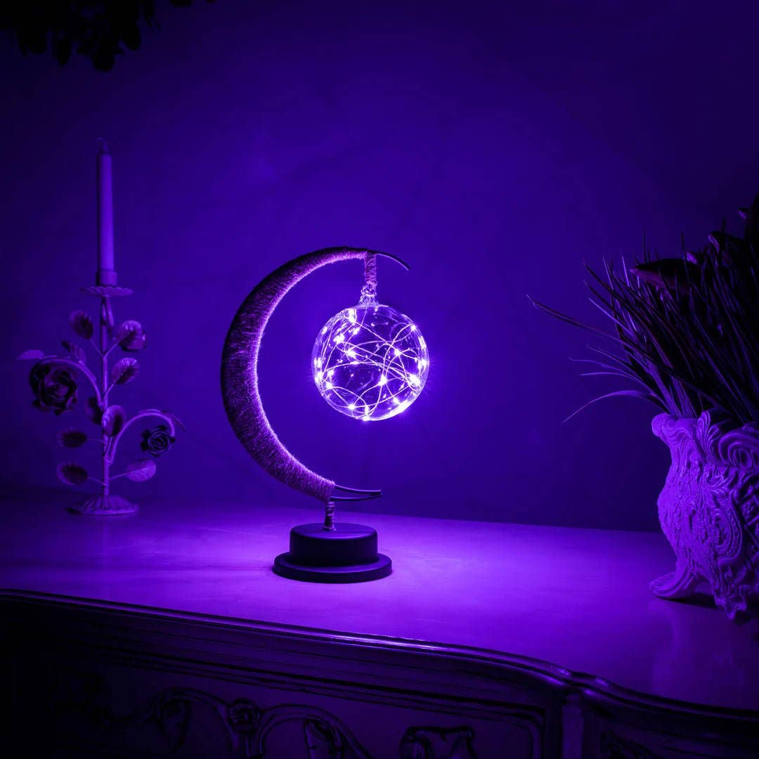 BRECK + FOX – Candeeiro de secretária/decorativo por atacado – Luminária Lunar em Formato de Lua9