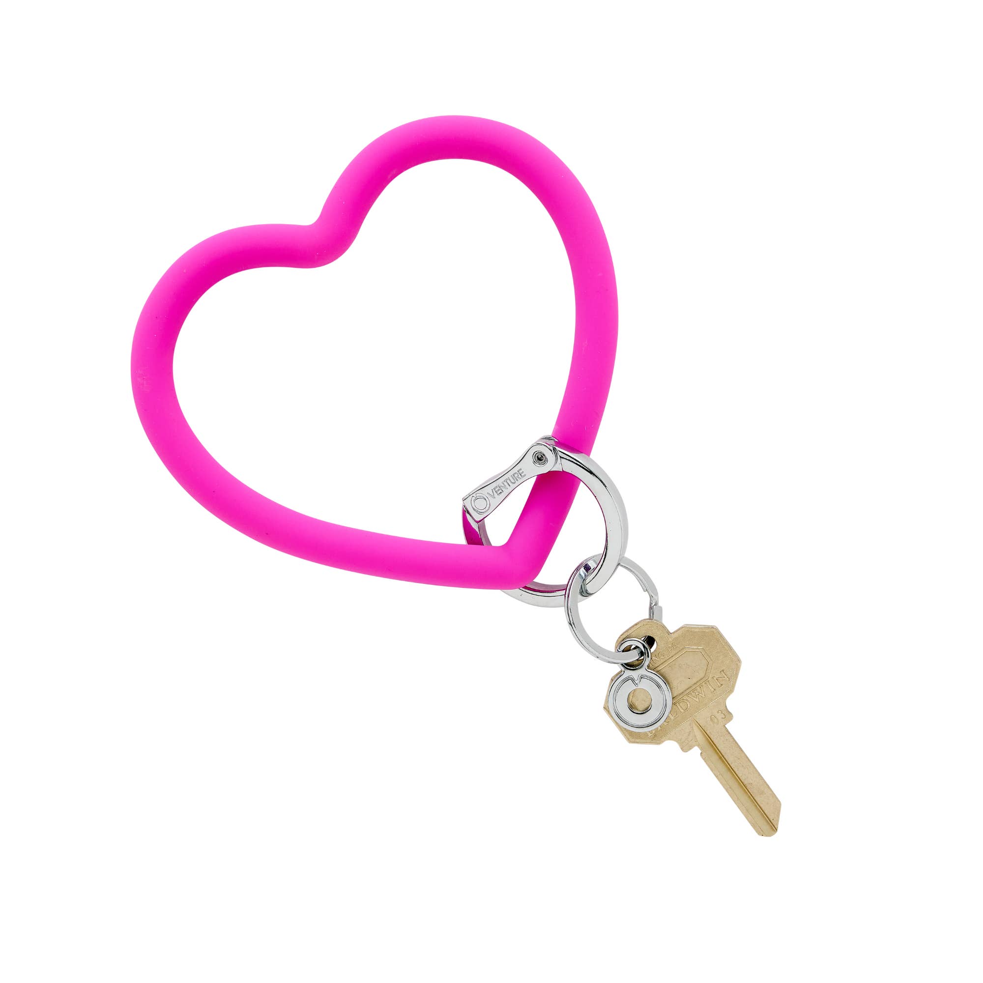 Oventure - Wholesale Keychain - Women's - Silicone Heart Keychain - Orchid Pink