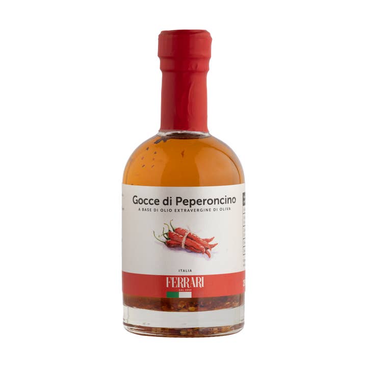 Chili drops made from extra virgin olive oil for wholesale by OLIO FERRARI