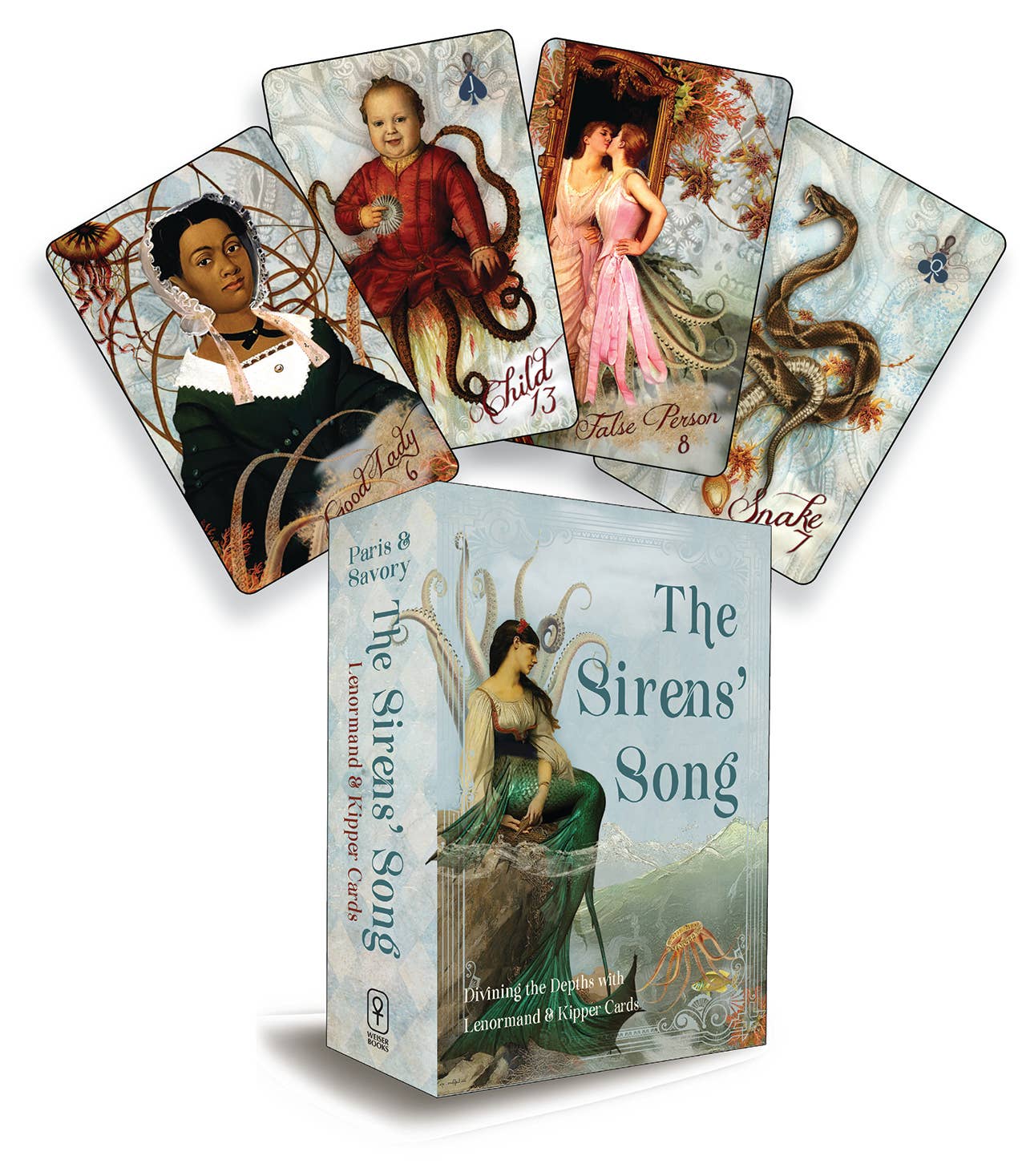 Red Wheel/Weiser LLC - Wholesale Tarot Cards - The Sirens’ Song: 40 Lenormand Cards, 38 Kipper Crds & 144Bk9