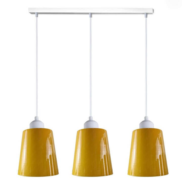 Industrial Modern Retro 3 Way Rectangle Bell shape Yellow Pe for wholesale by Ledsone