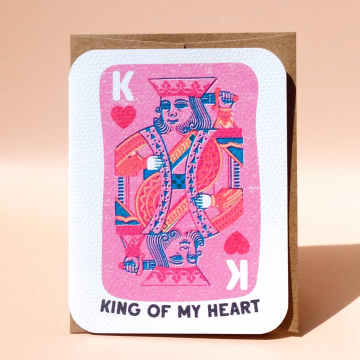 King of my Heart Card for wholesale by Paper Chain Studios