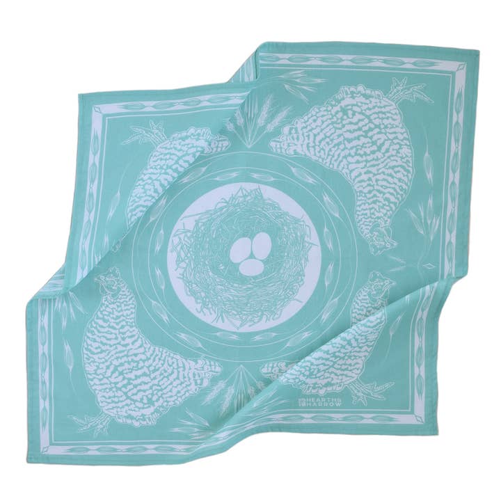 Hearth and Harrow – wholesale Bandana - Unisex – Kycklingbandana - 100% bomull - nautiskt tryck - Hanky Ascot1