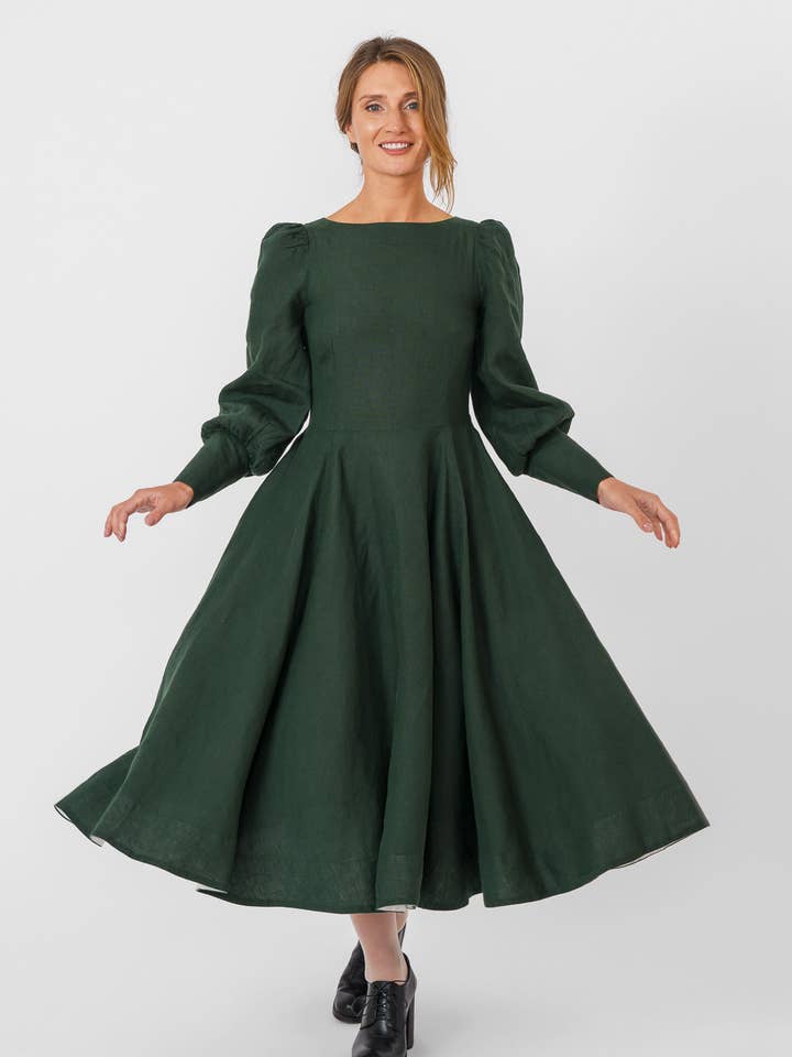 Red Poppy Hawthorn Dress, Long Sleeve for wholesale on Faire39