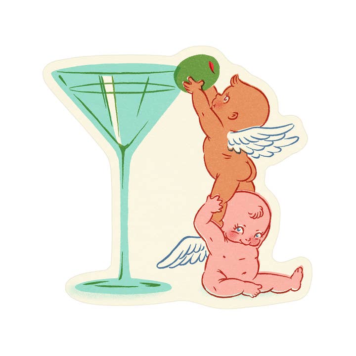 Wallflower Paper & Party - Wholesale Sticker - Martini Olive Friends Sticker