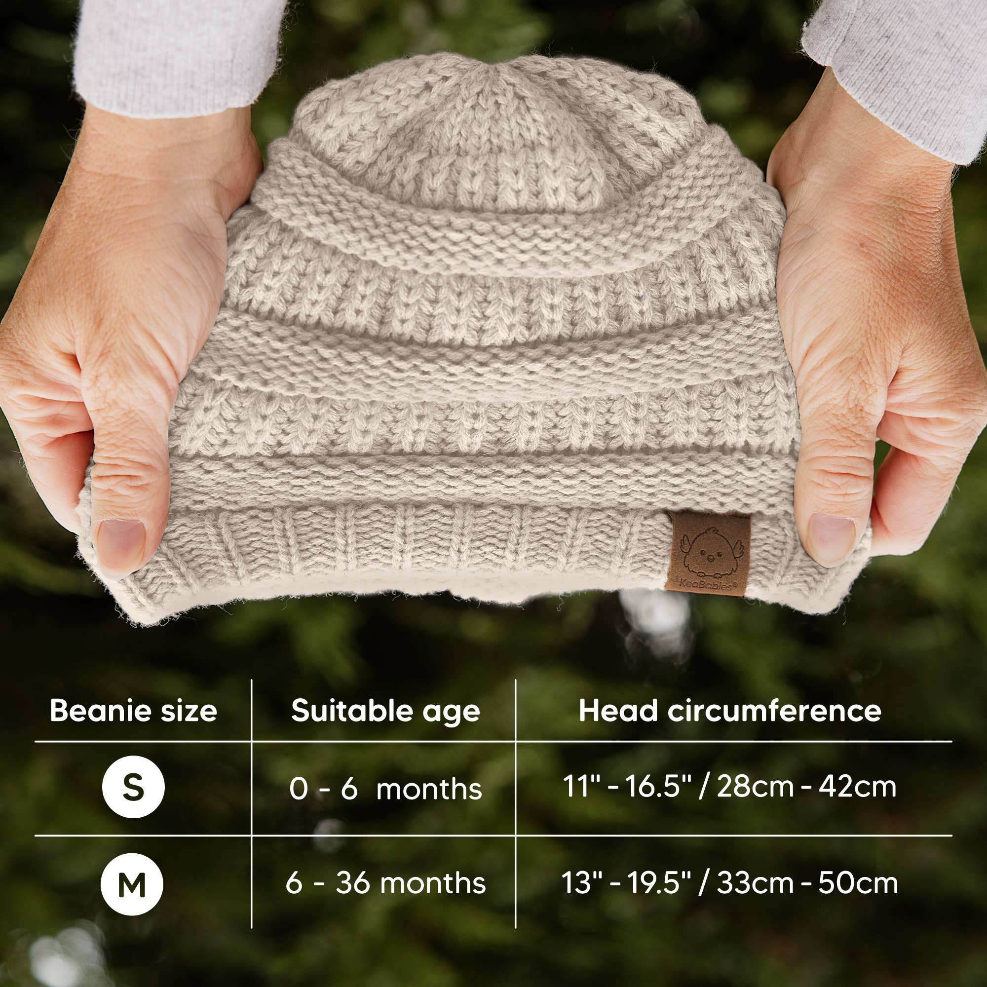 KeaBabies – wholesale Mössa för nyfödda - Baby – KeeBabies 3-Pack Warmzy Beanies (Pekannöt, M)4