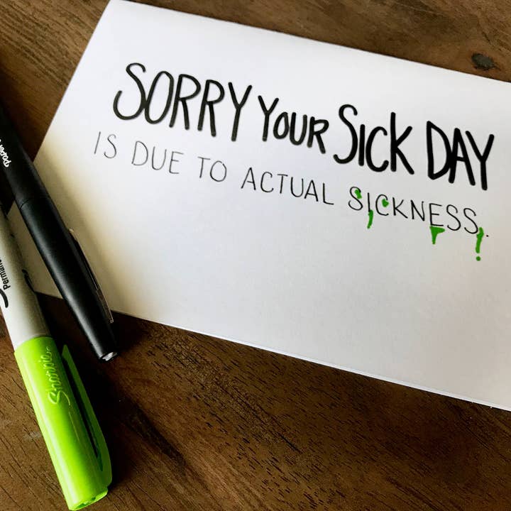 Stone Donut Design, LLC - Vente Carte de bon rétablissement - Carte drôle faite à la main pour le jour de la maladie,9