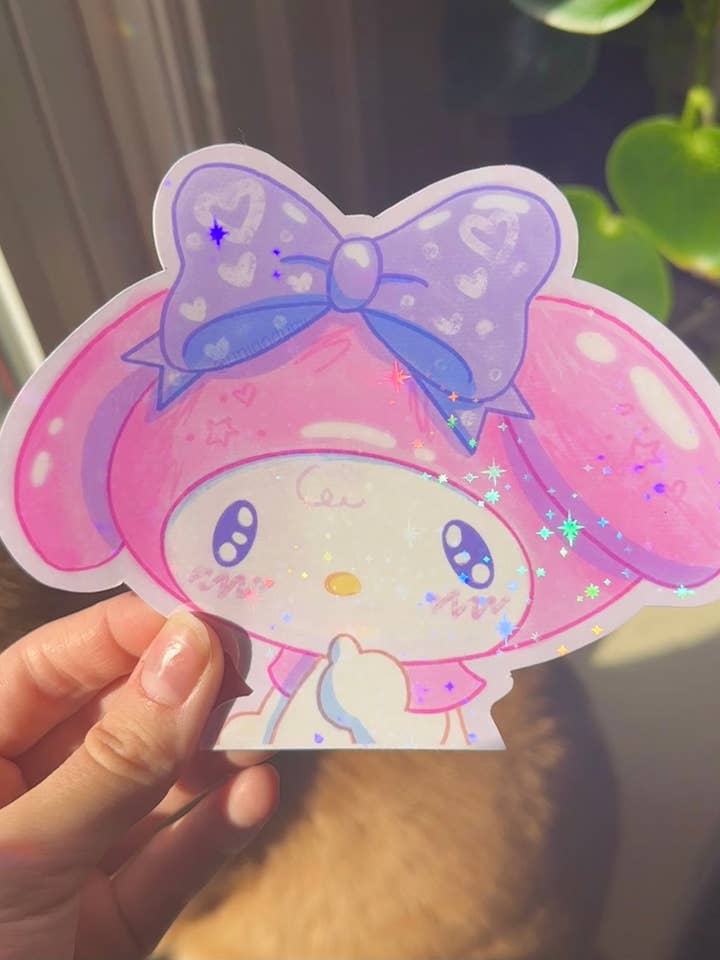 Autocolante Espreitador My Melo Bunny | Autocolante para Carro à Prova de Intempéries por atacado de Uni & Umi