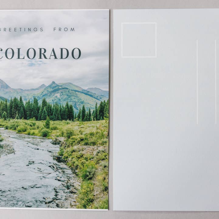 Carte postale Salutations du Colorado pour la vente par Greenhouse Creative Studios