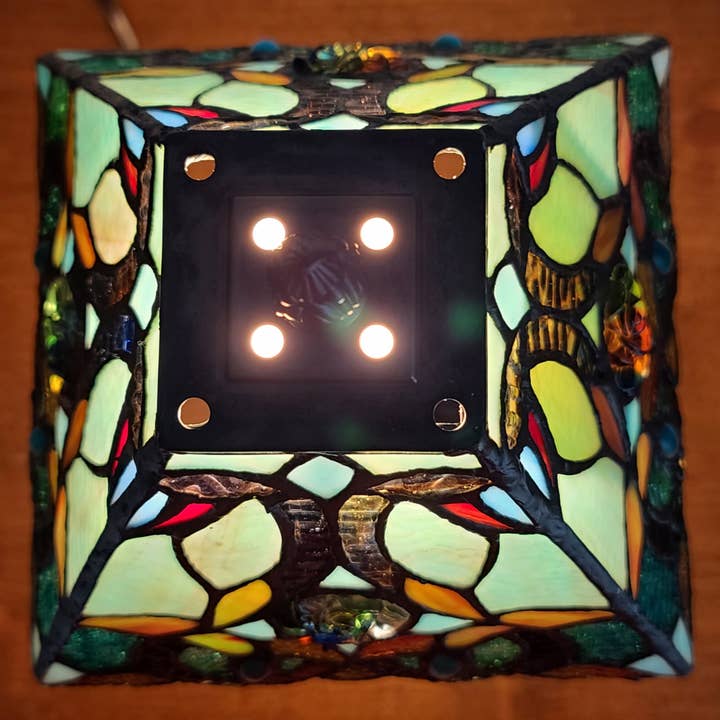 HomeRoots - Wholesale Accent/Desk Lamp - 15" Tiffany Style Vintage Abstract Teal Table Lamp
