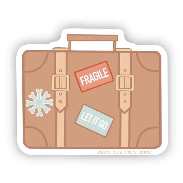 Lad den følelsesmæssige bagage gå klistermærke for engroshandel hos Yours Truly, Mary Anne