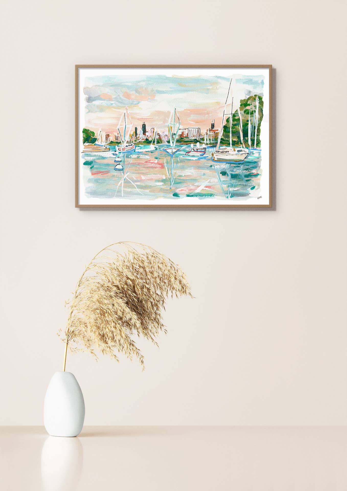 Rachel Reynolds Art - Wholesale Art Print - Sailing The City, Chicago Art Print2